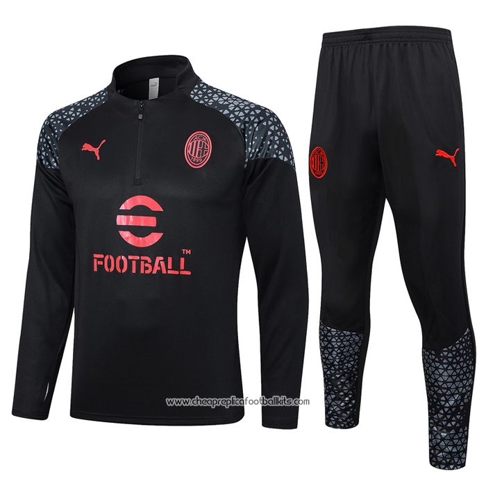 Sweatshirt Tracksuit AC Milan 2023-2024 Black